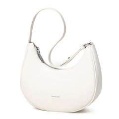 Half Moon Underarm Bags Soft Leather Women Handbag Fit Working Party