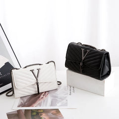 Sequined Tassel Small Shoulder Bag Embroidery Crossbody Purse V Letter