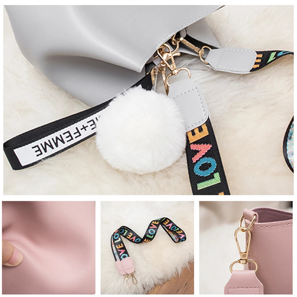 Vintage Crossbody Bag for Women Bucket Style Shoulder Tote Bag