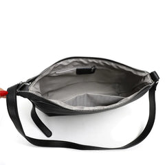 High Capacity Leather Messenger Bag Chain Shoulder Bag Cowhide Handbag