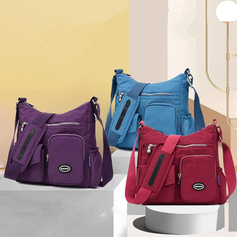 Nylon Crossbody Bag Women Shoulder Purse Waterproof Lady Handbag