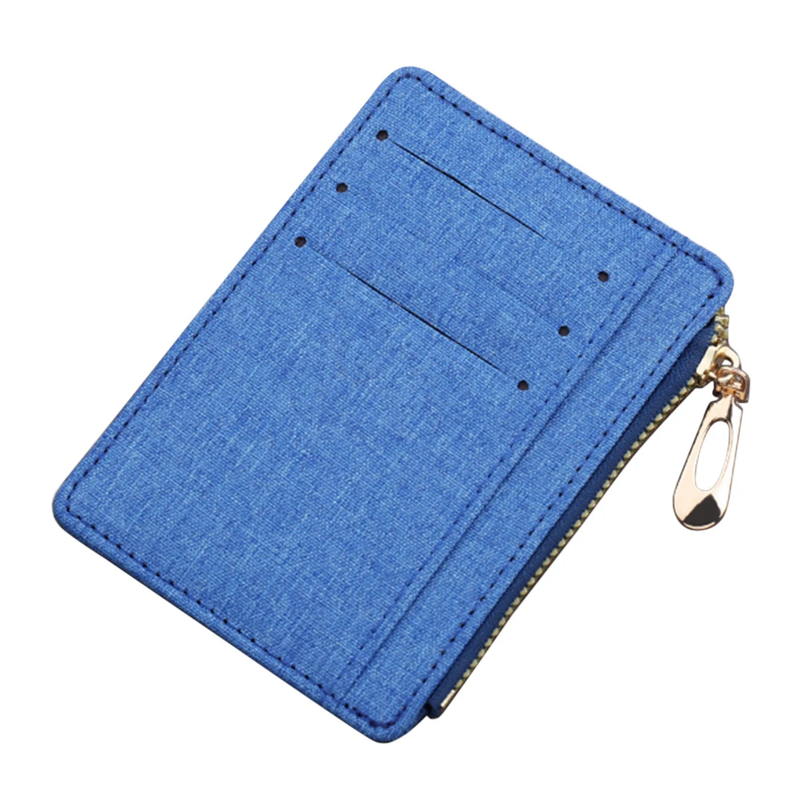 Canvas Zipper Wallet Men Women Solid