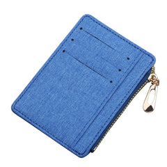 Canvas Zipper Wallet Men Women Solid