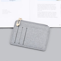 Canvas Zipper Wallet Men Women Solid