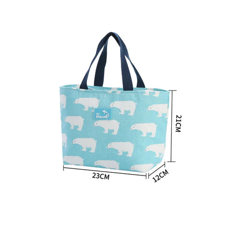 Insulation Portable Lunch Bag for Girls Boys Travel