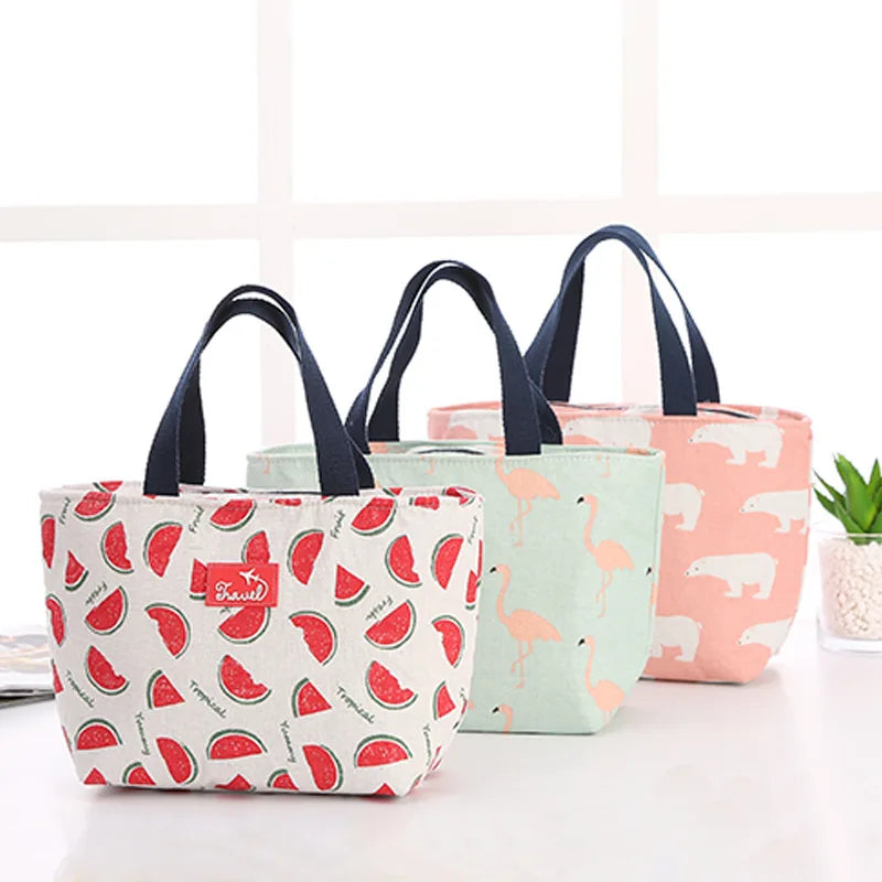 Insulation Portable Lunch Bag for Girls Boys Travel