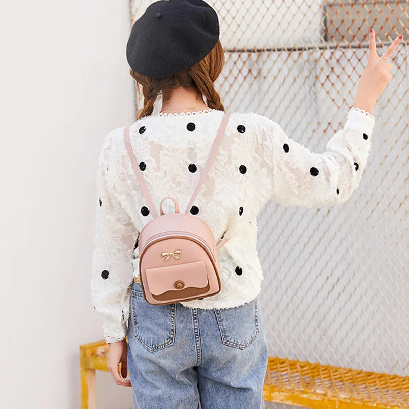Mini Women's Backpack Soft Crossbody Shoulder Bags Phone Purse Messenger Bag
