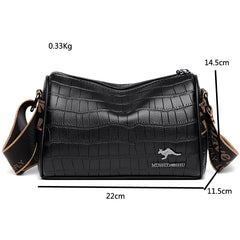 Vintage Leather Stone Sling Handbag for Women