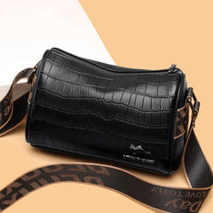Vintage Leather Stone Sling Handbag for Women