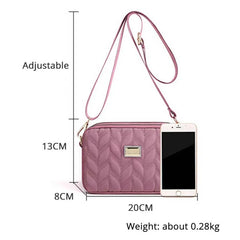 Women's Large Nylon Shoulder Bag with Multiple Compartments