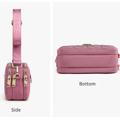 Women's Large Nylon Shoulder Bag with Multiple Compartments