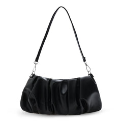 Ladies Cloud Pleated Handbag PU Leather Tote
