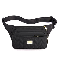 Women's Solid Waist Pack Chest Bag High Nylon