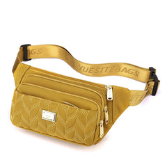 Women's Solid Waist Pack Chest Bag High Nylon