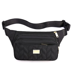 Women's Solid Waist Pack Chest Bag High Nylon