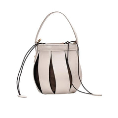 Lantern Shape Women Round Bag Hollow Out Bucket Bags