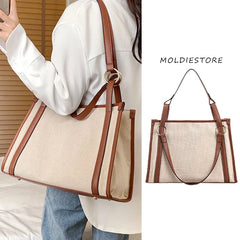 Canvas Tote Bag Women Shoulder Crossbody Handbag Big Shopper Bag
