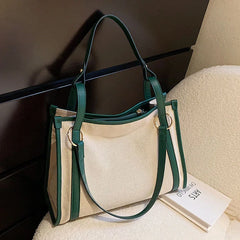 Canvas Tote Bag Women Shoulder Crossbody Handbag Big Shopper Bag