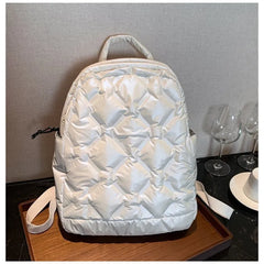 Large Quilted Handbag Nylon Shoulder Bag Winter Purse