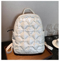 Large Quilted Handbag Nylon Shoulder Bag Winter Purse