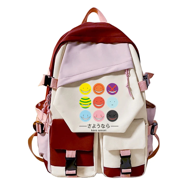 Large-capacity Multi-Pocket Backpack Assassination Classroom Anime Girl