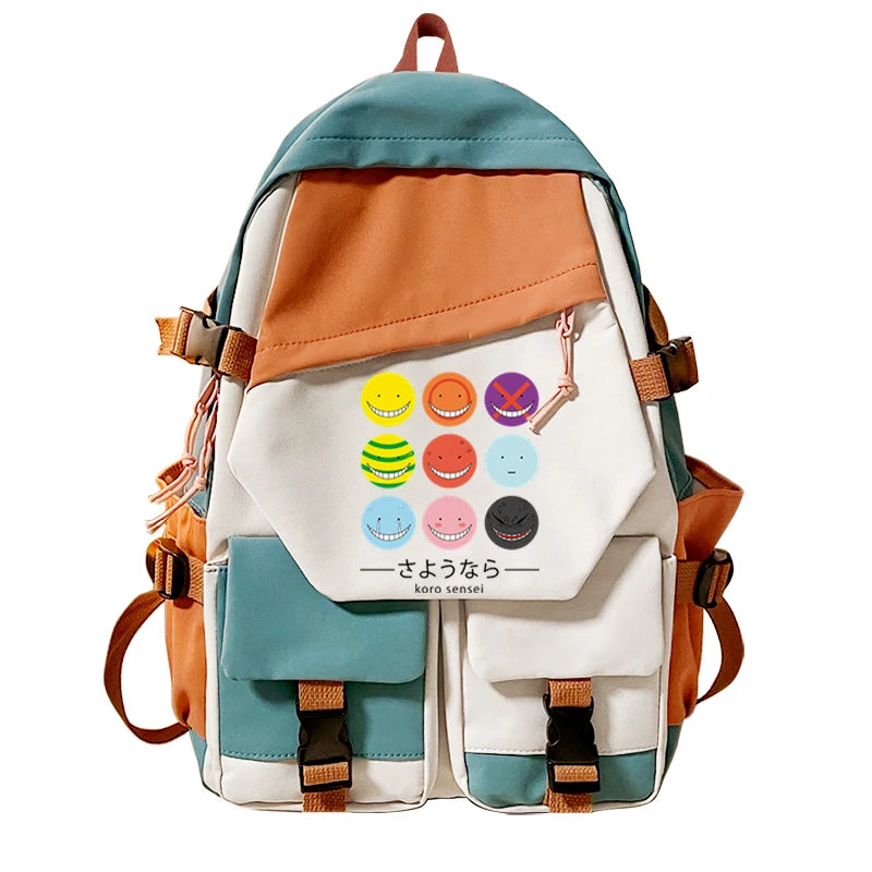 Large-capacity Multi-Pocket Backpack Assassination Classroom Anime Girl