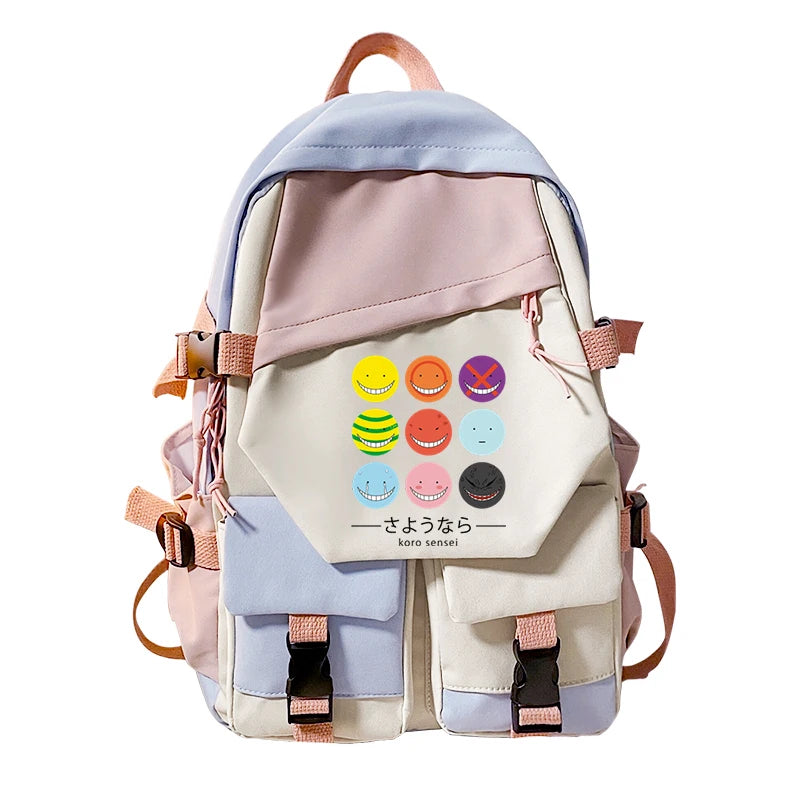 Large-capacity Multi-Pocket Backpack Assassination Classroom Anime Girl