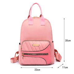 Leather Backpack Ladies Zipper Backpack Teenager School Bag Women Bag