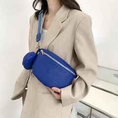 Leather Lady Waist Bag Casual Crossbody Chest Bags Unisex Hip Bum Bag