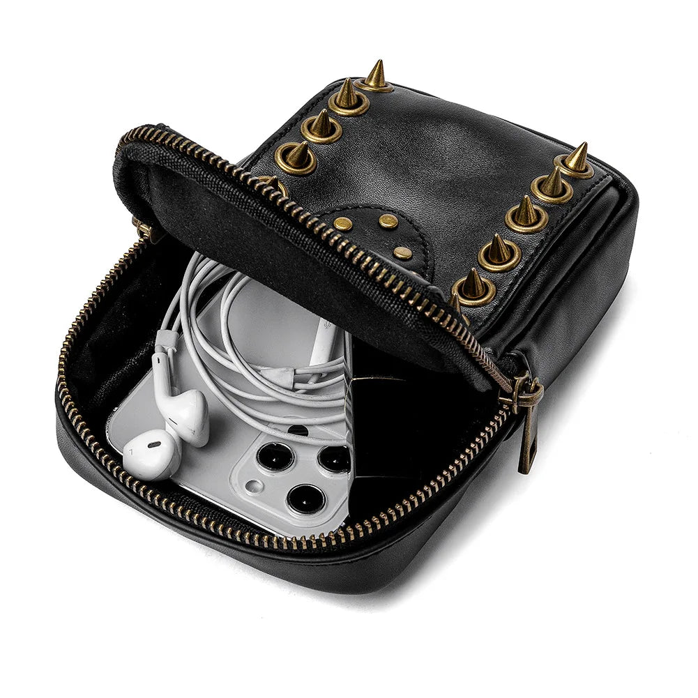 Leather Waist Packs Drop Leg Bags for Women Girl Belt Hip Bum Bag