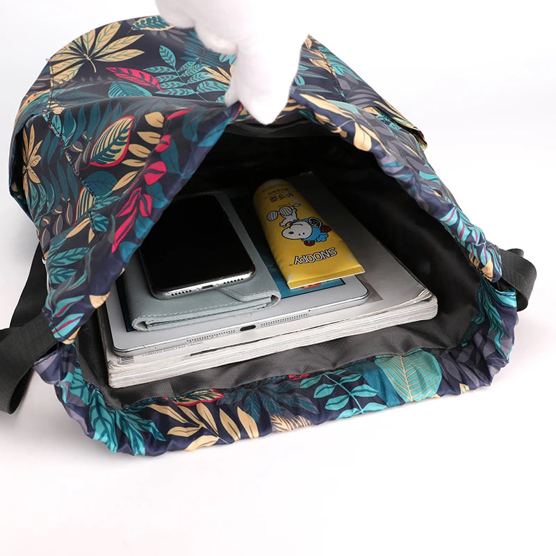 Light Nylon Women Travel Backpack Durable Fabric School Backpack