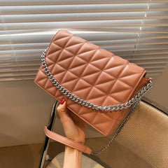 Lingge Chains Women Shoulder Bags Quilted Handbags Crossbody
