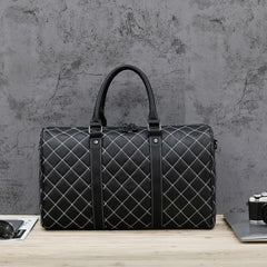 Men's Leather Travel Handbag Business Luggage Organizer Gym Bag
