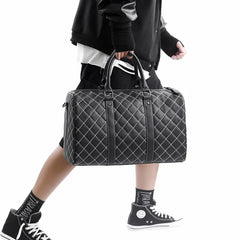 Men's Leather Travel Handbag Business Luggage Organizer Gym Bag