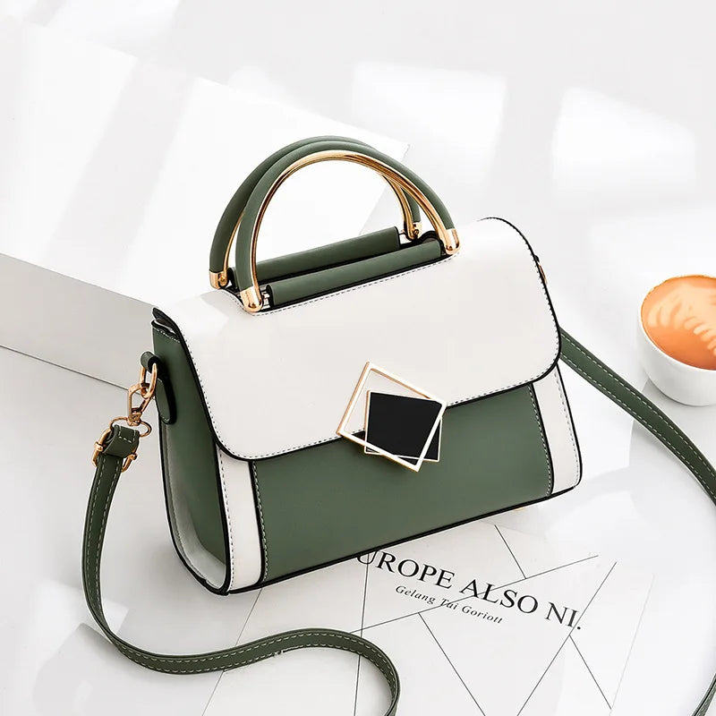 High PU Leather Flap Shoulder Bag Vintage Versatile Bag