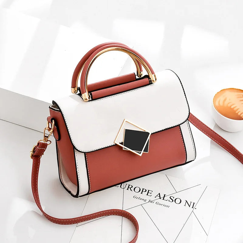High PU Leather Flap Shoulder Bag Vintage Versatile Bag
