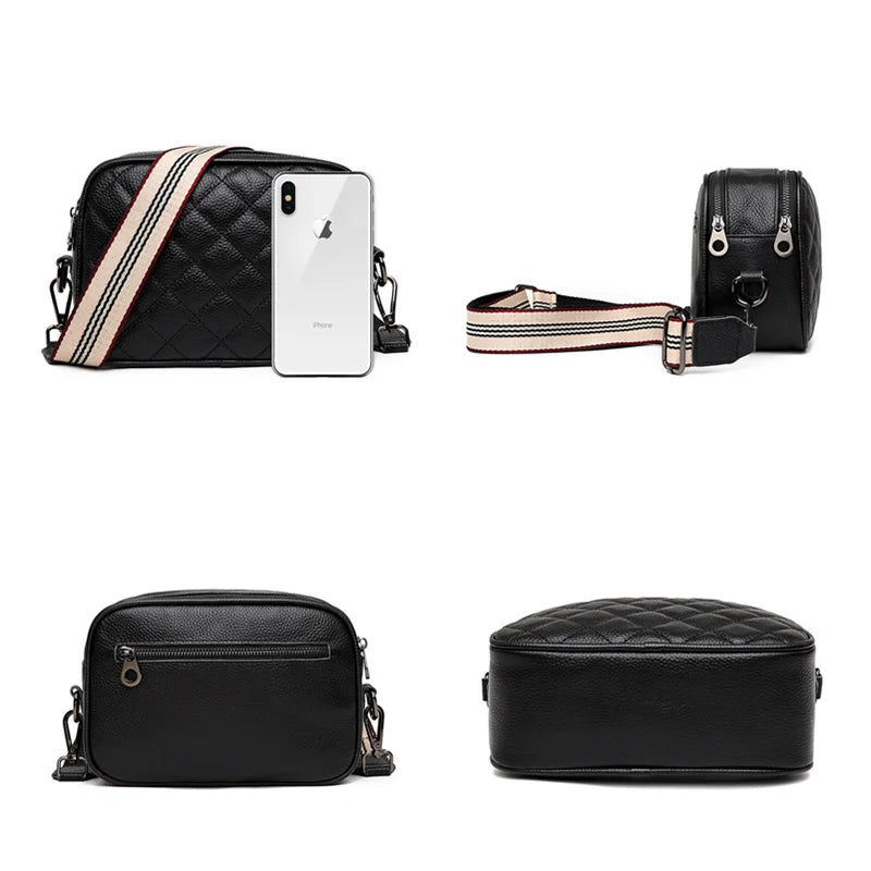 Soft Leather Crossbody Bag Casual Tote Handbag Wallet