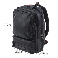 Casual Crossbody Bag Vintage PU Leather Men Chest Backbag