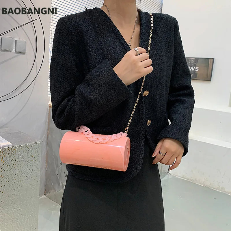 Marbling Acrylic Box Bag Small Shoulder Bag Evening Bag