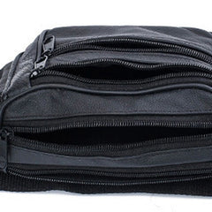 Men Leather Waist Bag Multi-pocket Belt Bag Adjustable Fanny Pack