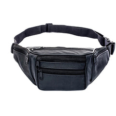 Men Leather Waist Bag Multi-pocket Belt Bag Adjustable Fanny Pack