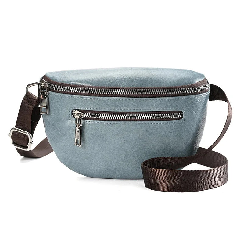 Men Leather Waist Packs Men Organizer Travel Waist Pack Necessity Waist Belt Mob