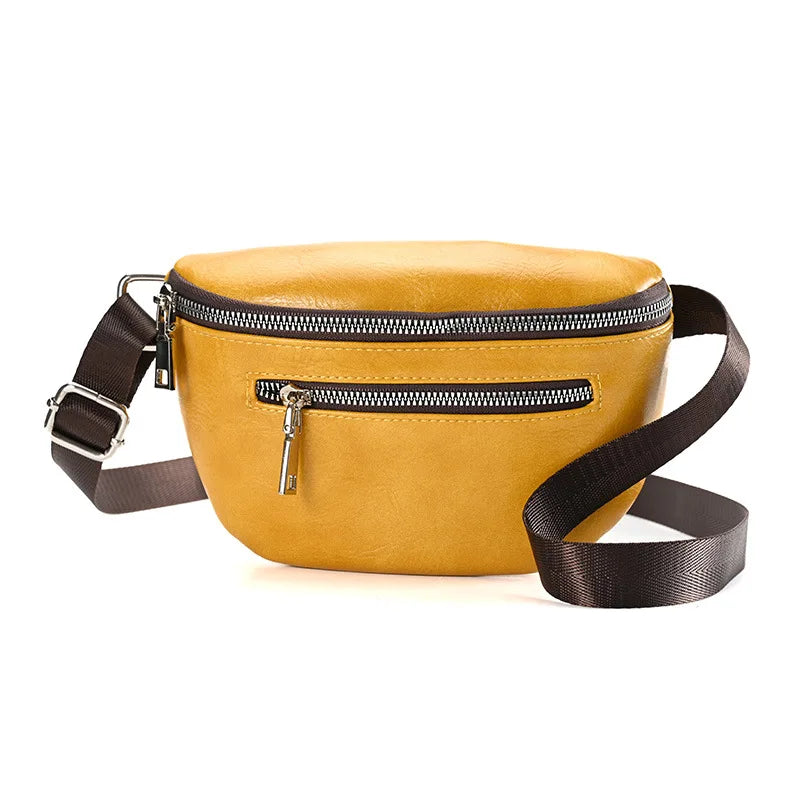 Men Leather Waist Packs Men Organizer Travel Waist Pack Necessity Waist Belt Mob