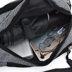 Men Women Waist Bag Casual Fanny Pack Purse Large Phone Belt Bag Pouch Canvas