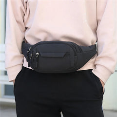 Men Women Waist Bag Casual Pack Purse Large Phone Belt Bag Pouch