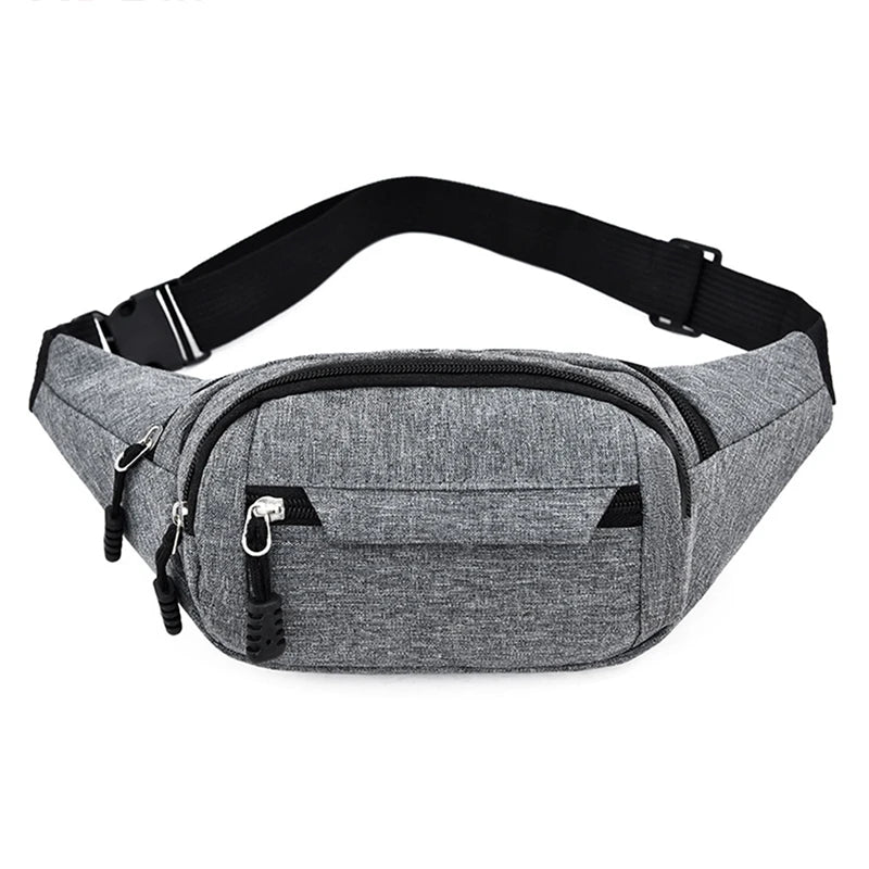 Men Women Waist Bag Casual Pack Purse Large Phone Belt Bag Pouch