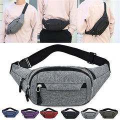 Men Women Waist Bag Casual Pack Purse Large Phone Belt Bag Pouch