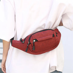 Men Women Waist Bag Casual Pack Purse Large Phone Belt Bag Pouch