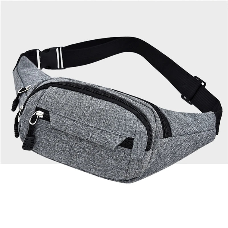 Men Women Waist Bag Casual Pack Purse Large Phone Belt Bag Pouch