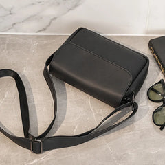 Men's Messenger Bag Small Shoulder Handbag Flap Purse Vintage Crossbody Bag